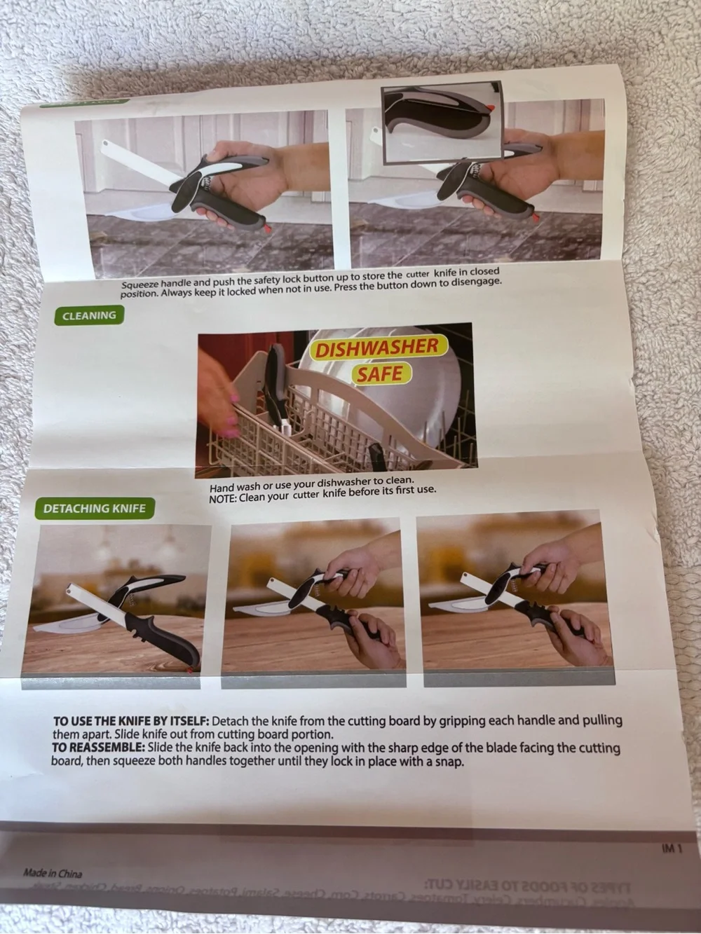 2-in-1 knife and cutting board - brand new in box